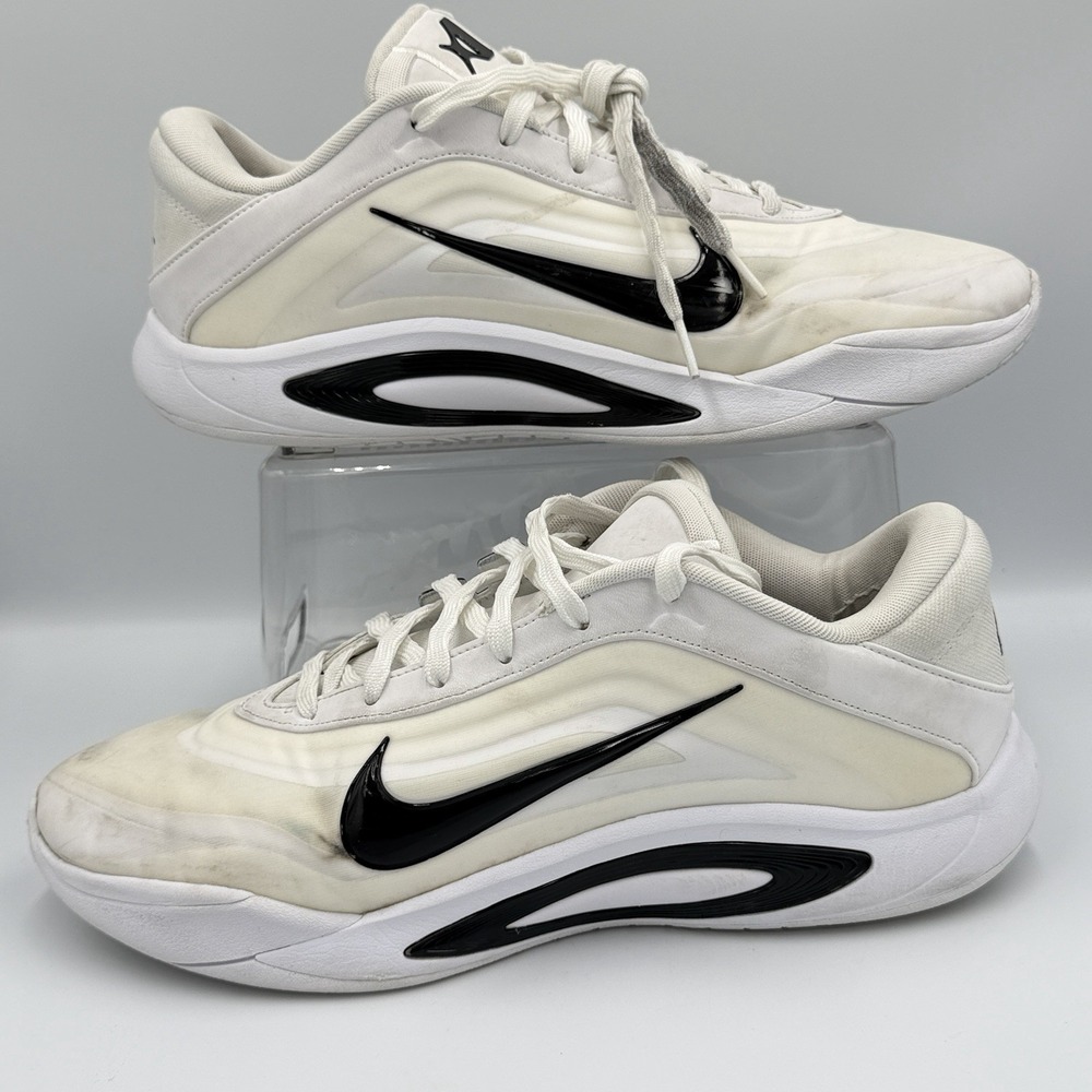 Nike A'One TB A'ja Wilson White Black Basketball Shoes Women's 13.5 Men's 12